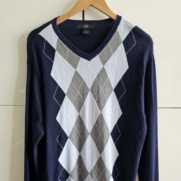 H&H MEN Cotton Argyle Sweater - Picture 2 of 7